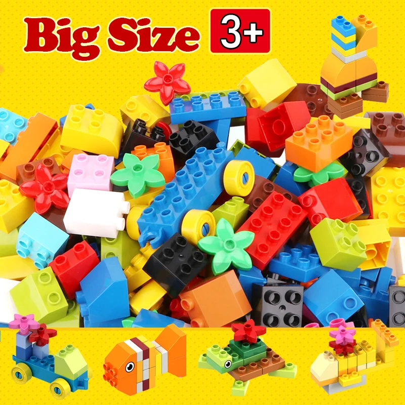 62310 pieces DIY Building Blocks Bulk Compatible with Duplo Animals Marble Run City Classic