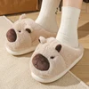 Plush Capybara Slippers Closed Toe Slippers Cute Slip-on House Shoes Comfortable Furry Walking Shoes Non-Slip For Indoor Bedroom 4