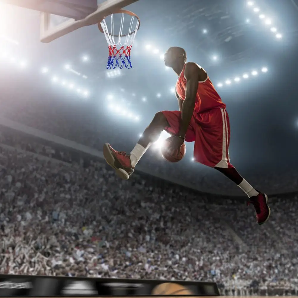 Description Picture 6 of item1-5Pcs Basketball Net for Kids All-Weather Basketball Hoop Net Tri-Color Basketball Hoop Basket Rim Net Mini Basketball Hoop Set