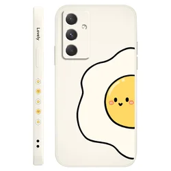 Tomato and Egg Design Phone Case - Vibrant and Stylish Protection - Samsung A25 5G (White 1)