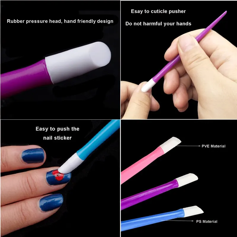 Manicure Tools 50/10 Pcs Reusable Nail Cuticle Pusher