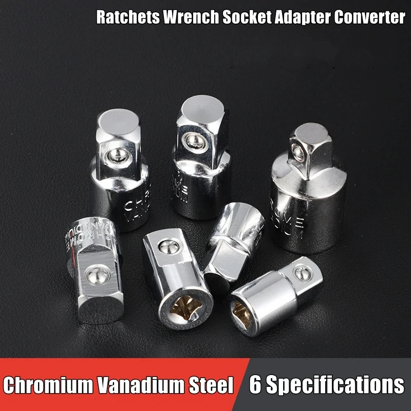1/2 1/4 3/8 Ratchets Wrench Socket Adapter Converter Transfer Socket Wrench Ratchet Sleeve Adapter Drive Spanner Connecting Head