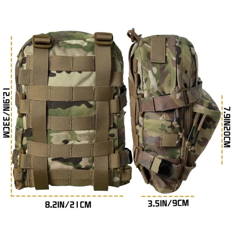 Tactical Hydration Backpack Combat Training Assault Molle Bag Outdoor Hunting Vest Back Plate Carrier Water Bag 6