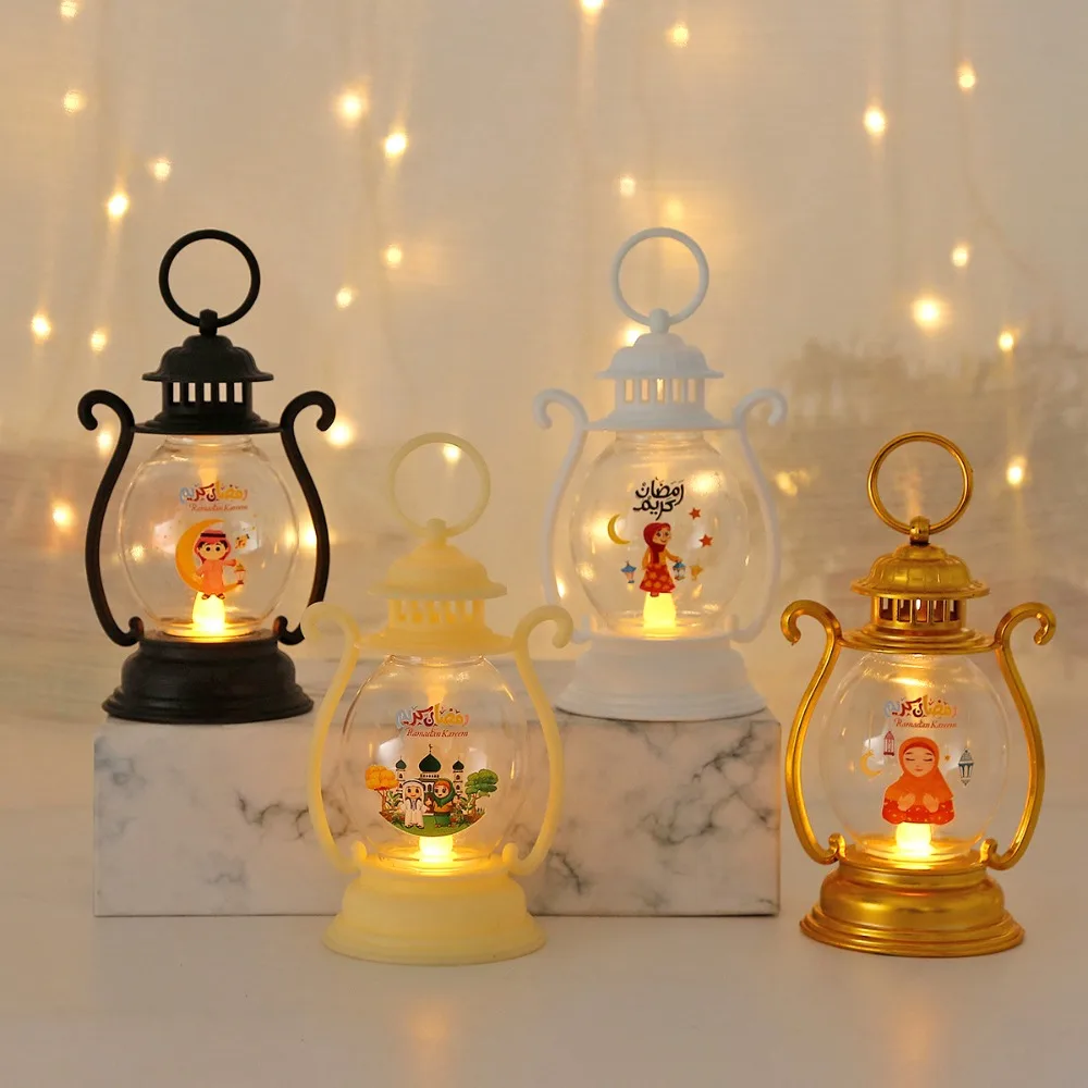 

Moon Star Ramadan Kareem Led Lantern Eid Al-Fitr Gift Islamic Muslim LED Candle Lantern Party Supplies Decoration
