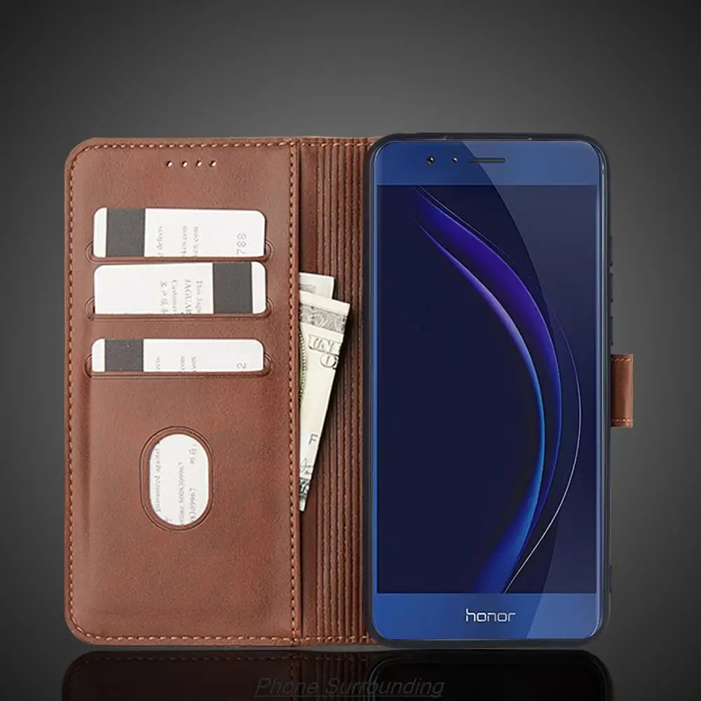 Carteira Flip Capa de Couro para Huawei Honor Honor8 Couro do Plutônio Bolsas de Telefone Protetor Coldre Fundas Coque Honor8 Case - Image 3