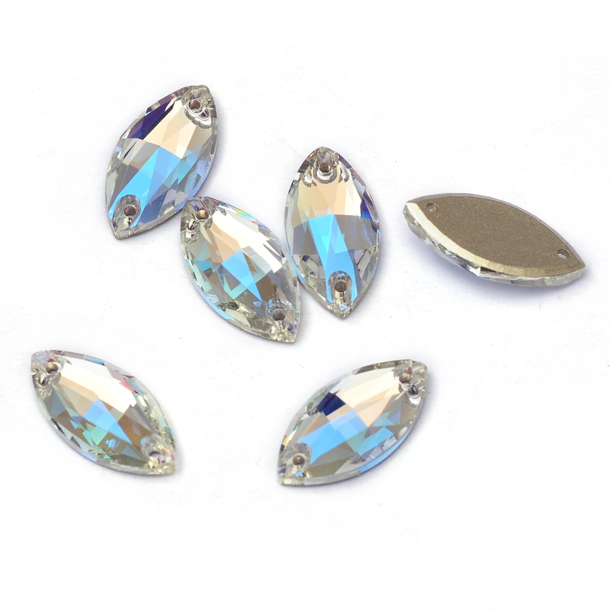PUBRILEX Mondlicht-Glas Flache Strass-Steine DIY Kleidung Nähzubehör Kristallsteine Gymnastik Hochzeitskleid Dekoration – Detail 5