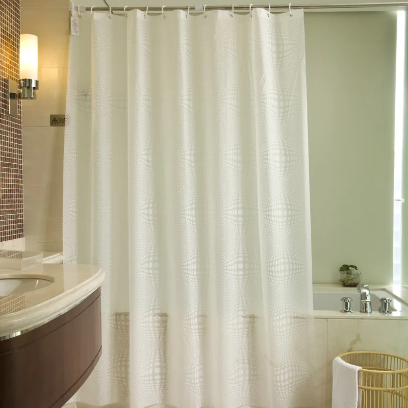 CFLNYC Fodera for Tende da Doccia Design Fiori, Peva. Tenda da Bagno Resistente all'Acqua for Bagno Doccia e Vasca con Ganci (Color : Gray And White, Size : 70.9 x 78.7