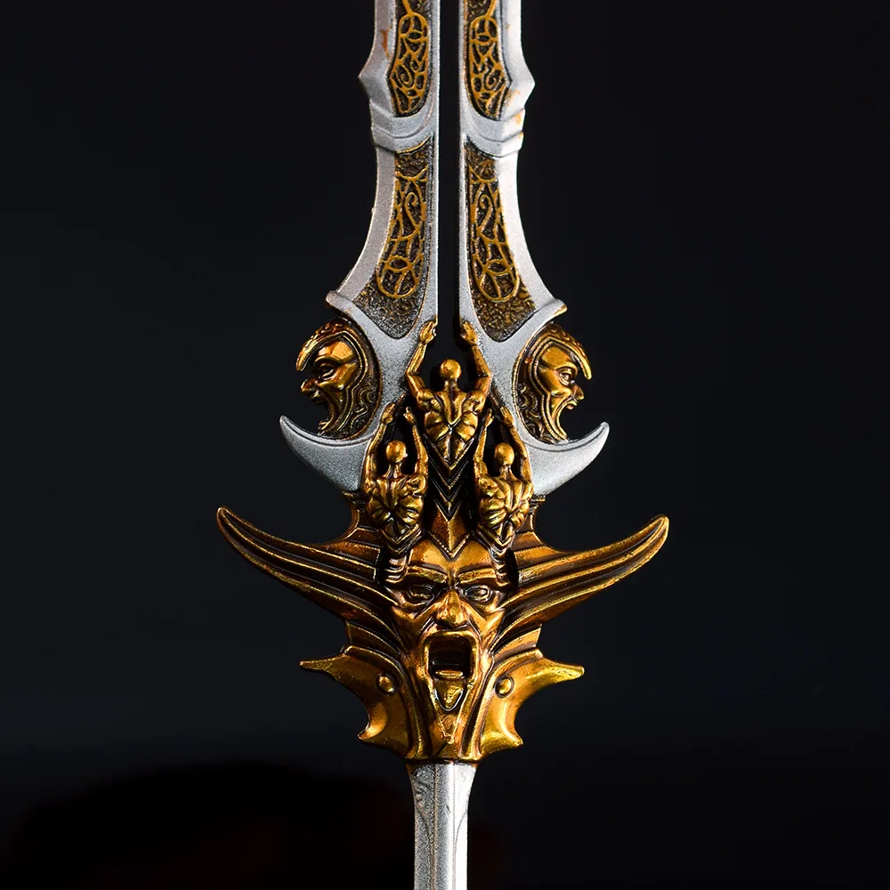 God of War Weapon Kratos Blade of Olympus Zeus Anime Game 22cm Metal Weapon Model Katana Samurai Sword Keychains Crafts Gift Toy