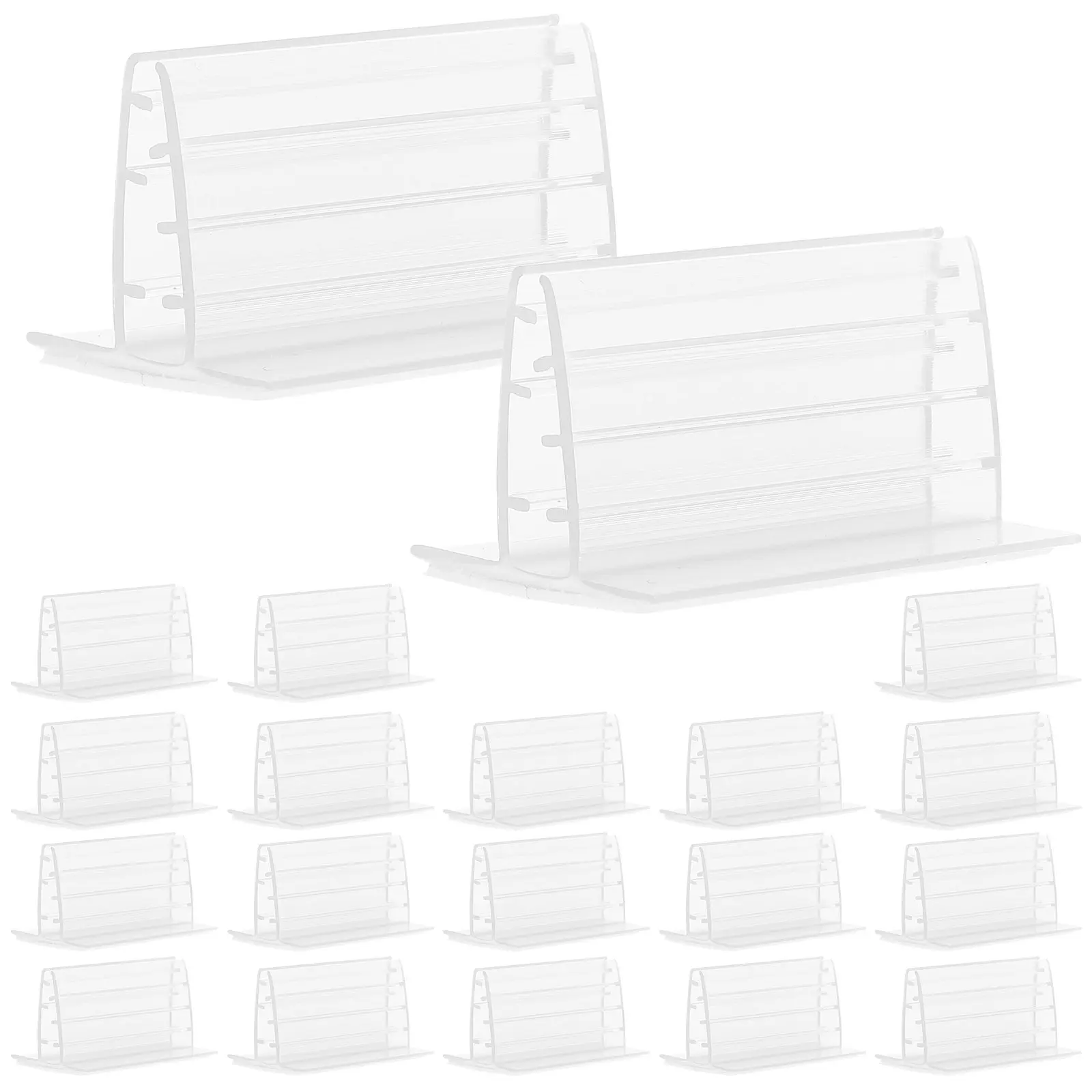 20Pcs 접착식 패널 사인 홀더 이름표용 소형 경량 견고한 재채기 방지 홀더 테이블 번호 사진 카드 메뉴