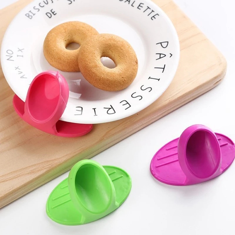 2pcs Silicone Gloves Oven Heat Insulated Finger Gloves Cooking Microwave Non-slip Gripper Pot Holder Kitchen Baking Tool kitchen tools
