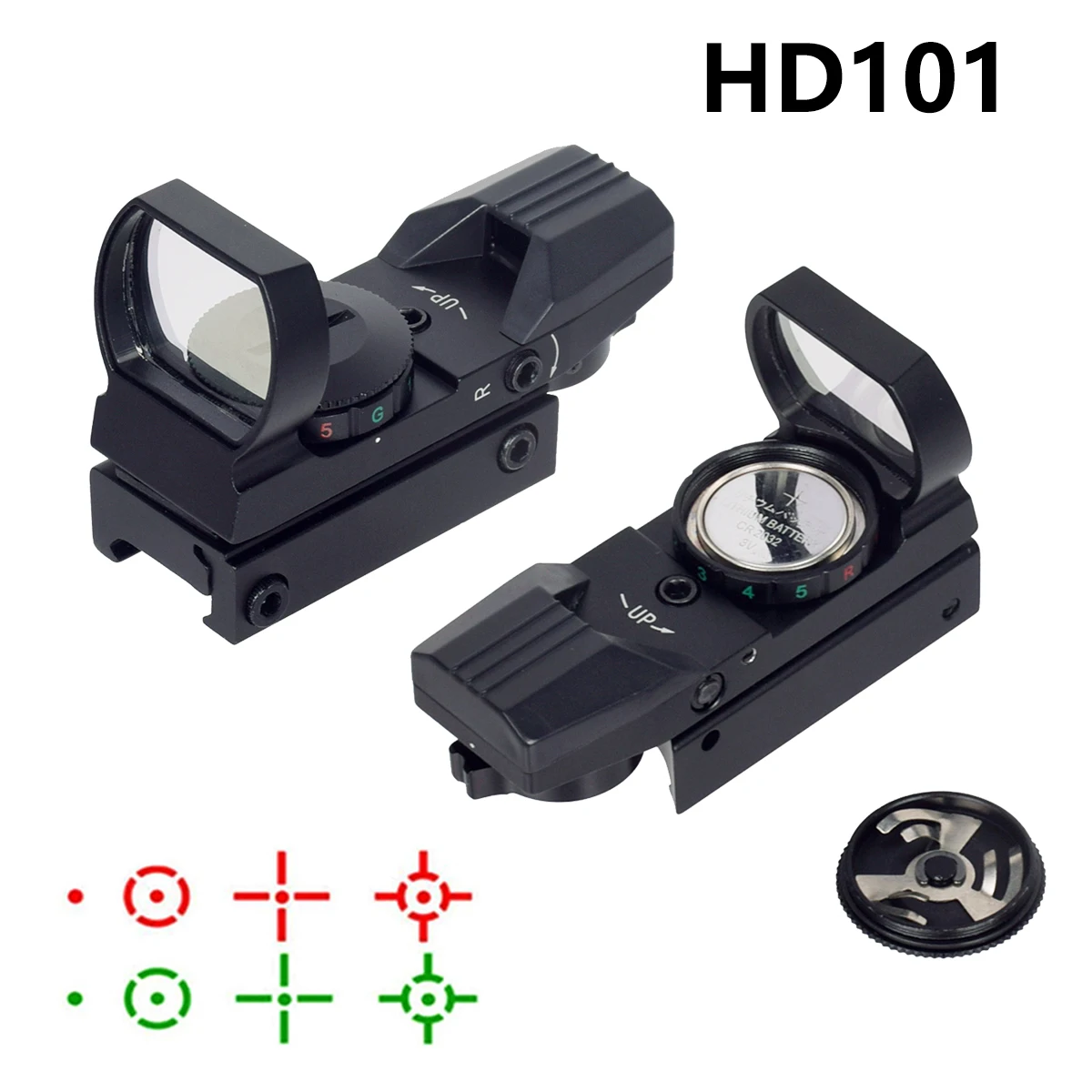 Hunting Optics Holographic Red Green Dot Sight Reflex Scope