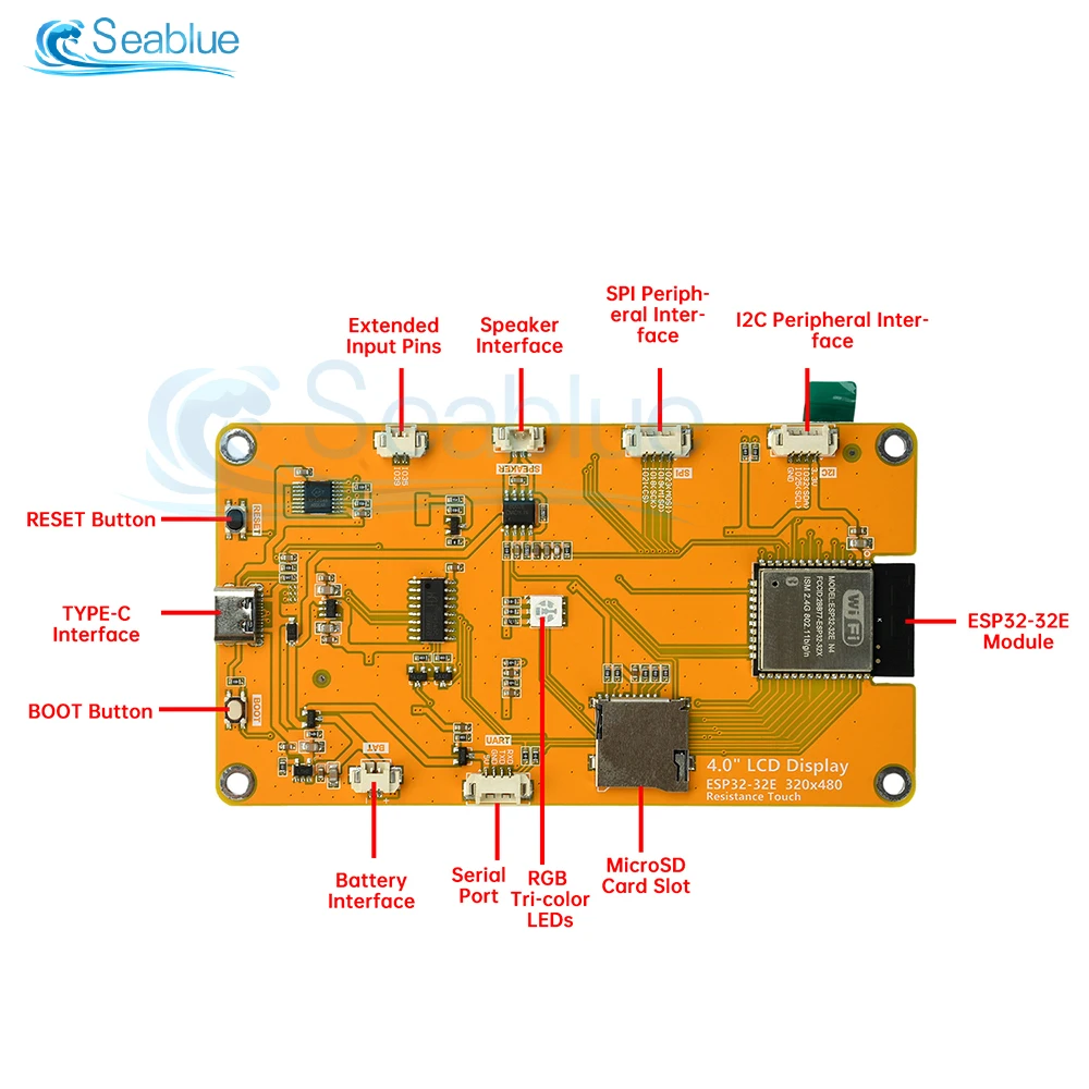 รูปสินค้า บอร์ดพัฒนา ESP32 จอแสดงผลอัจฉริยะ 4 นิ้ว
