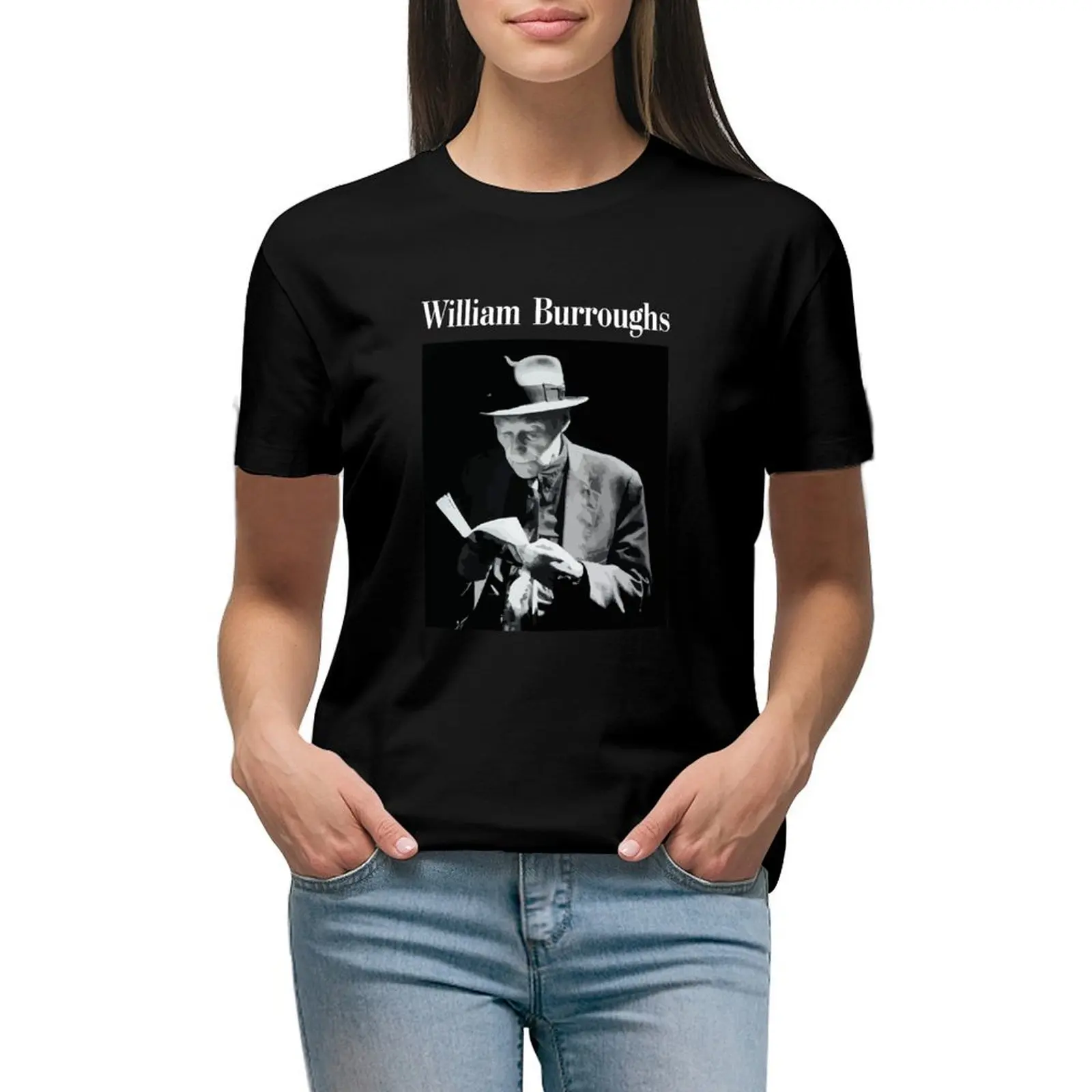 

Tribute to William Burroughs - III T-shirt summer top oversized vintage clothes Women t shirt