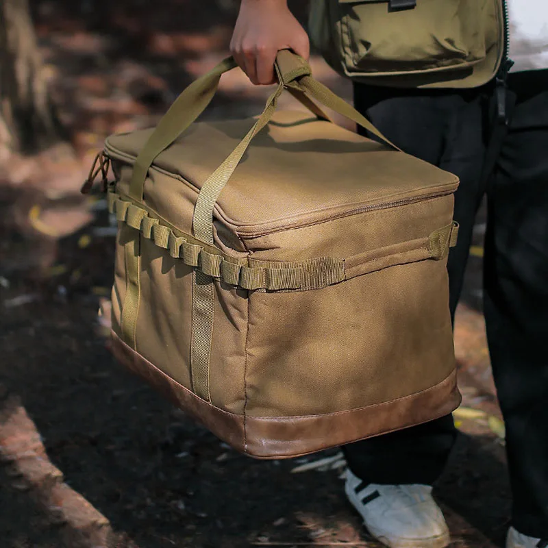 Multi functional picnic bag outdoor storage box camping waterproof handbag anti-collision tableware kitchenware storage bags