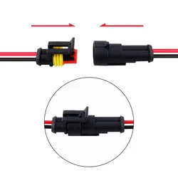 Waterproof Quick Disconnect Automotive Electrical Wire Connectors, 16 AWG (2pin)