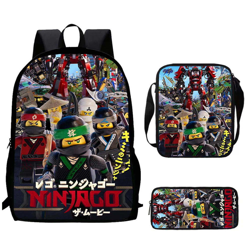Hot N-ninjagos Child School Backpack With Shoulder Bag Pencil Bags School Bags for Boys Girls Best Gift 2