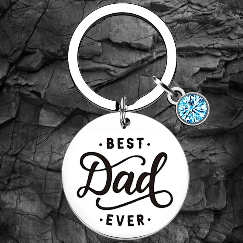 

Dad Keychain best dad ever Key Rings Daddy Birthday Christmas Gifts