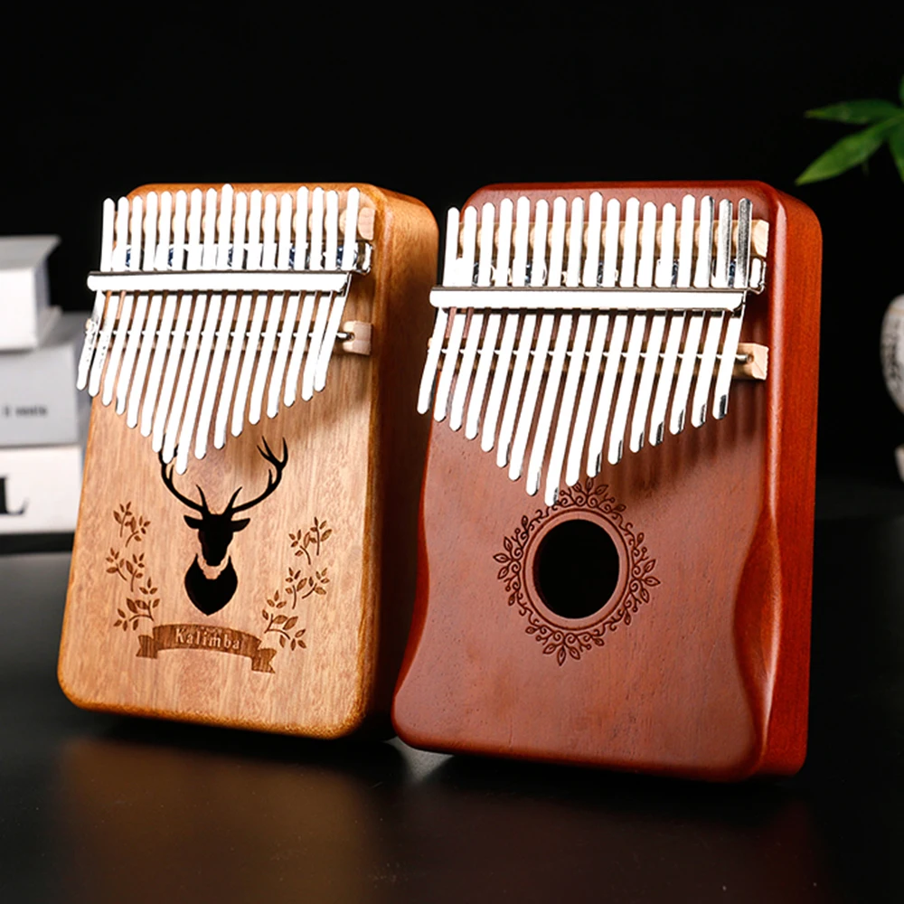 Kalimba music instrument thumb piano keys mahogany wood finger piano combinations gifts for kids portable