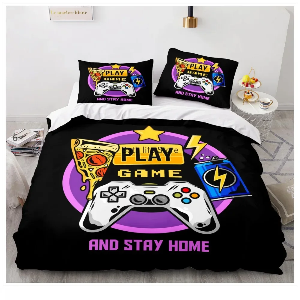 Fashion Game Controller Bedding Set Queen Size Duvet Cover Set Creative Black Comforter Bed Cover Set 2/3pcs Home Textile 3D