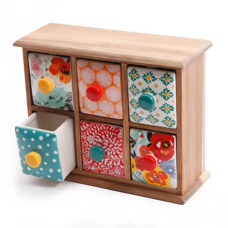 

Market 6-Drawer Spice and Tea Box