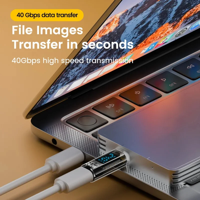 รูปสินค้า สายชาร์จ USB4 240W 8K สำหรับมือถือและแท็บเล็ต