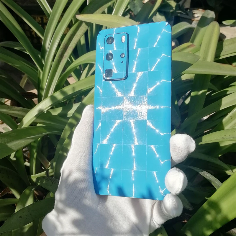 50 Pcs 3D Cat's Eye-looking Phone Skin Sticker Solid Printing Smartphone Back Housing Cover Protective Films for Cutting Mahcine