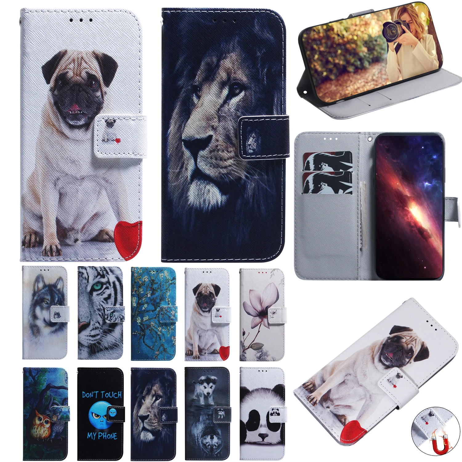 

Stand Flip Wallet Case For Samsung Galaxy A25 5G A24 A23 a22 A22S A14 a15 A13 A12 4g 5G LTE Cartoon Painted Protect Phone Cover