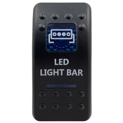 Blue LED Rocker Switch Button - Enhanced Interior Lights & Camper Accessories (Led Light Bar)