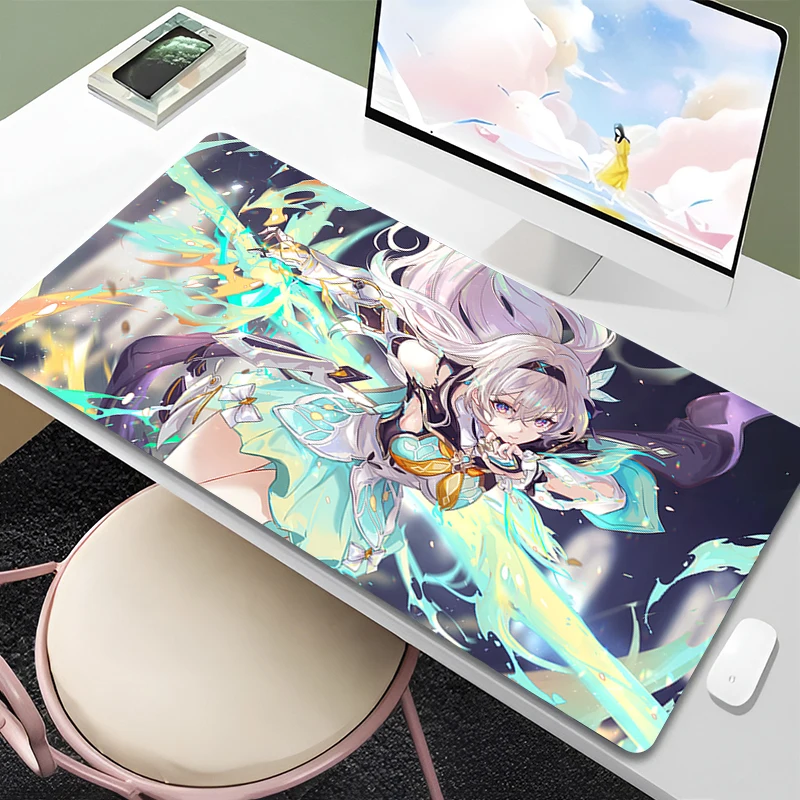 

Large Honkai Star Rail Firefly Anime Mouse Pad 900x400 Kawaii Table Mat Office Accessories PC Mousepad Cute Desk Carpet for Girl