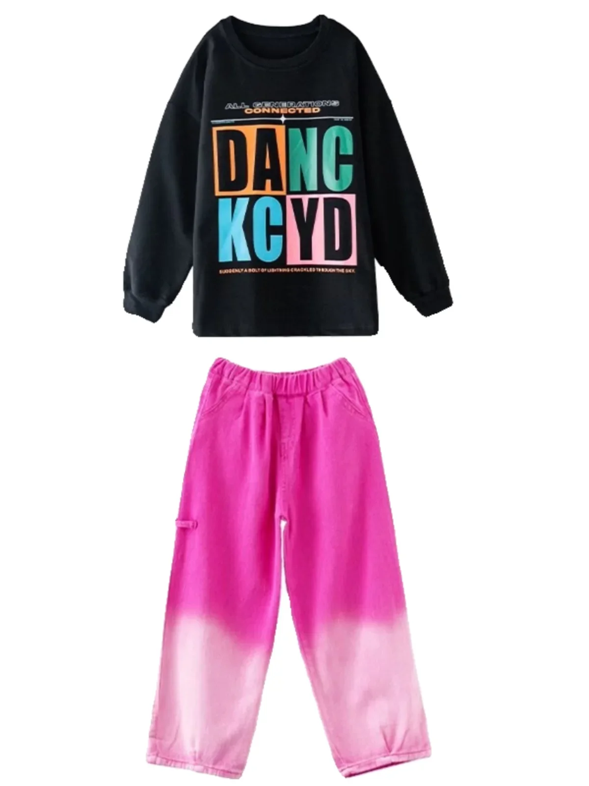 

Loose fashion suit boys and girls hiphop cool cool cool brand fried street drum performance clothes