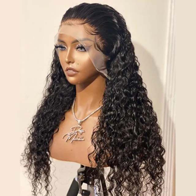 Soft 180 Density Long Kinky Curly Black Lace Front Wig For Black Women Babyhair Synthetic PrePlucked Natural Hairline Glueless 3