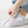5 Pairs/Lot Summer New Children Cotton Socks Fashion Mesh Black White Gray For 1-12 Years Kids Teen Student Baby Girl Boy Socks 3