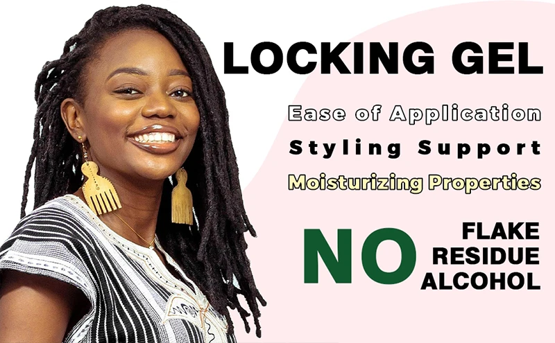 GOIPLE 9.5oz Rose Water Locking Gel Strong Hold Dreadlocks Moisturizer Anti Frizz Hair Gel Locks and Twist Braid Conditioner