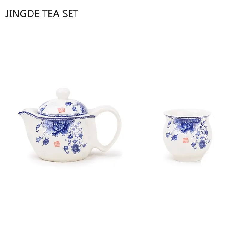 中国のセラミックティーポットとカップセット,2層,火傷防止,結婚式の