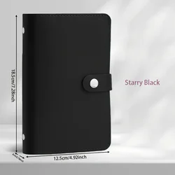 Deluxe Banknote Savings and Collection Book with Secure Closure System (Black)