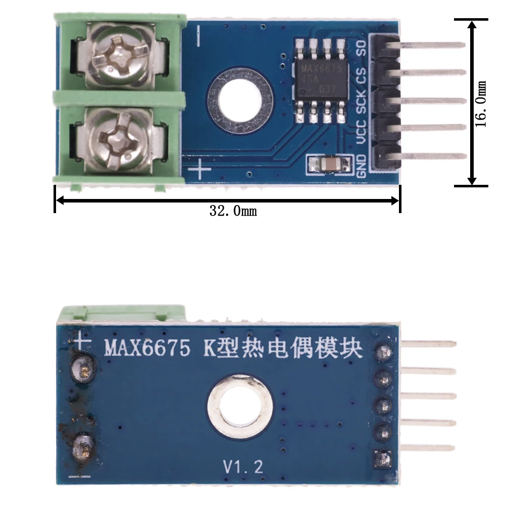 MAX6675 K-type Thermocouple Temperature Sensor Temperature 0-800 Degrees Module KIT SPI Interface