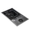 304 Stainless Steel Kitchen Sink Concealed Folding Faucet With Cup Washer Coffee Shop Milk Tea Bar Toilet Bathroom Sink 4