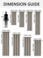 2pcs Solid 100% Blackout Curtains - Curtains for Bedroom and Living Room - UV Protection, Easy Sliding, and Stylish Design 2