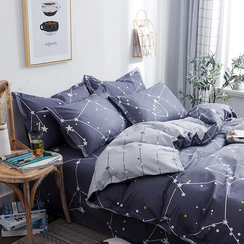 Constellation 100% Cotton Duvet Cover Set, Space Star Celestial Galaxy Astrology Bedding for Kids Boys Men Soft Bedroom Decor 4