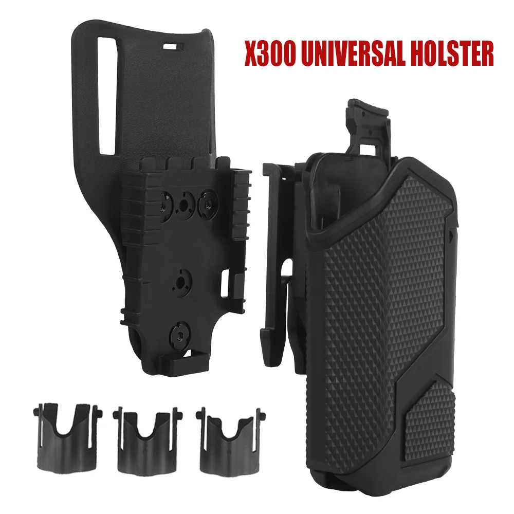 Tactical Holster Universal Military Hunting Pistol With X300 Torch Holster Case Quick Release QLS Kit Airsoft CS Wargames Gear