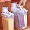 Plastic Cereal Dispenser Storages Boxs Kitchen Food Grain Rice Container Nice Kitchen Rice Storage Box Flour Grain Storages 1