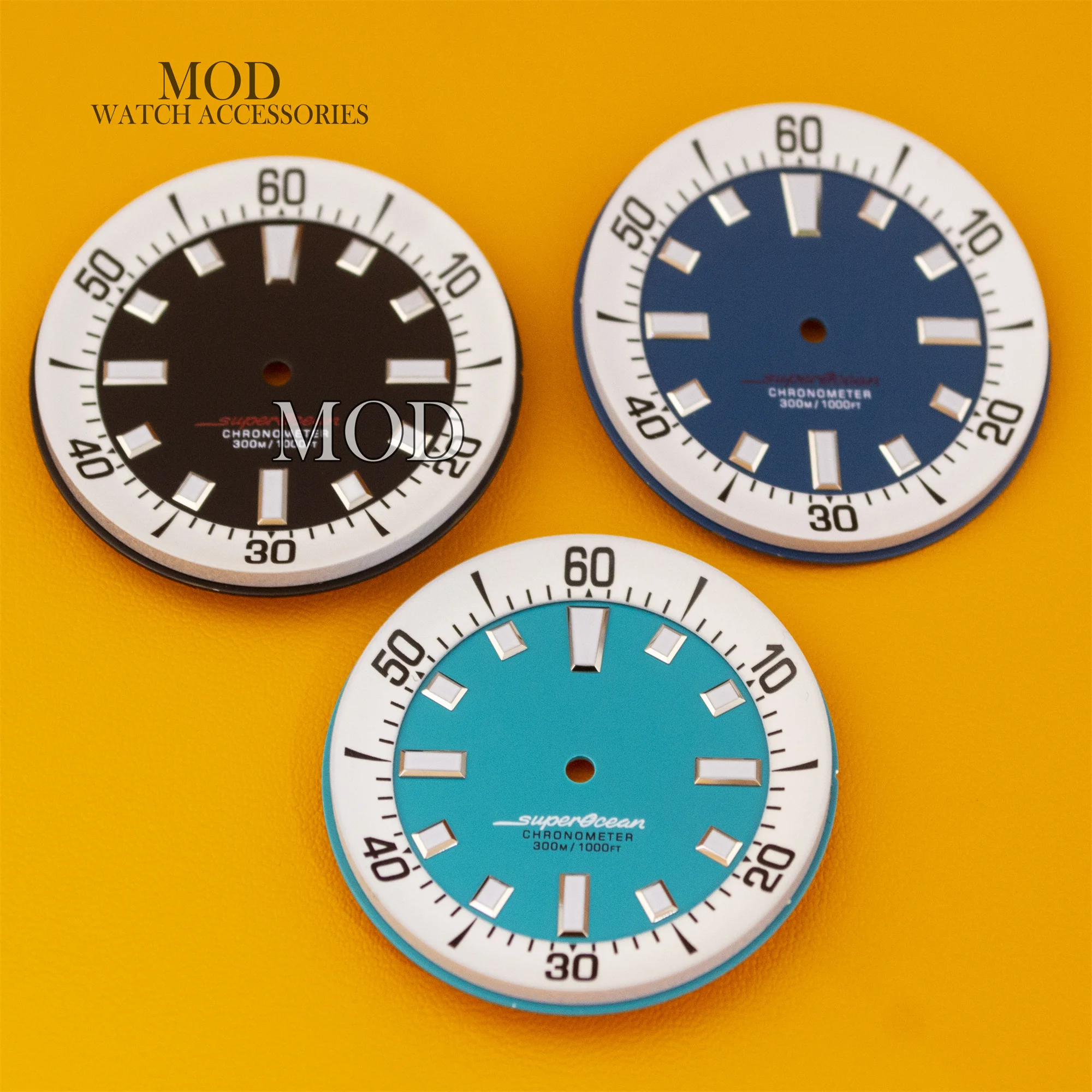 Watch Dial 33.5MM Green Luminous Face For SUPEROCEAN NH35 NH36 ...