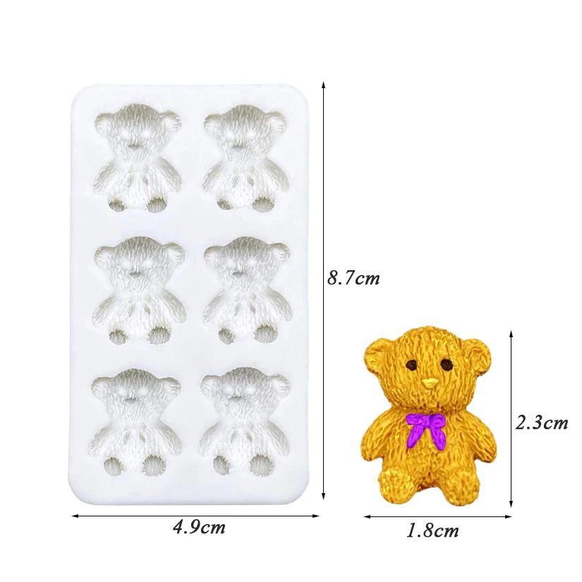 Bär Silikon Sugar Mold Harz Werkzeuge Cupcake Backform Fondant Kuchen Dekorieren Werkzeuge – Detail 14