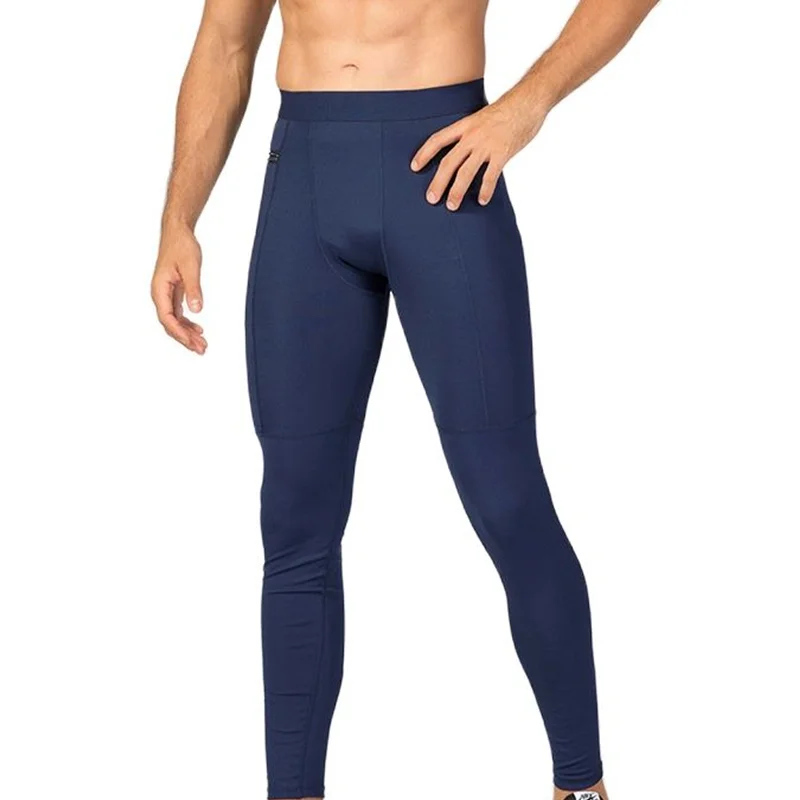 Men Running Sports Pants With Zip Pocket Yoga Fitness Workout Training Exercise Tight Cycling Leggings Quick Dry S M L XL 2XL