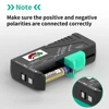 MASTFUYI FY613 Battery Tester Button Cell Battery 1.5V/9V/AAA/AA/C/D Batteries Universal Household Battery Tester Colour Coded 3