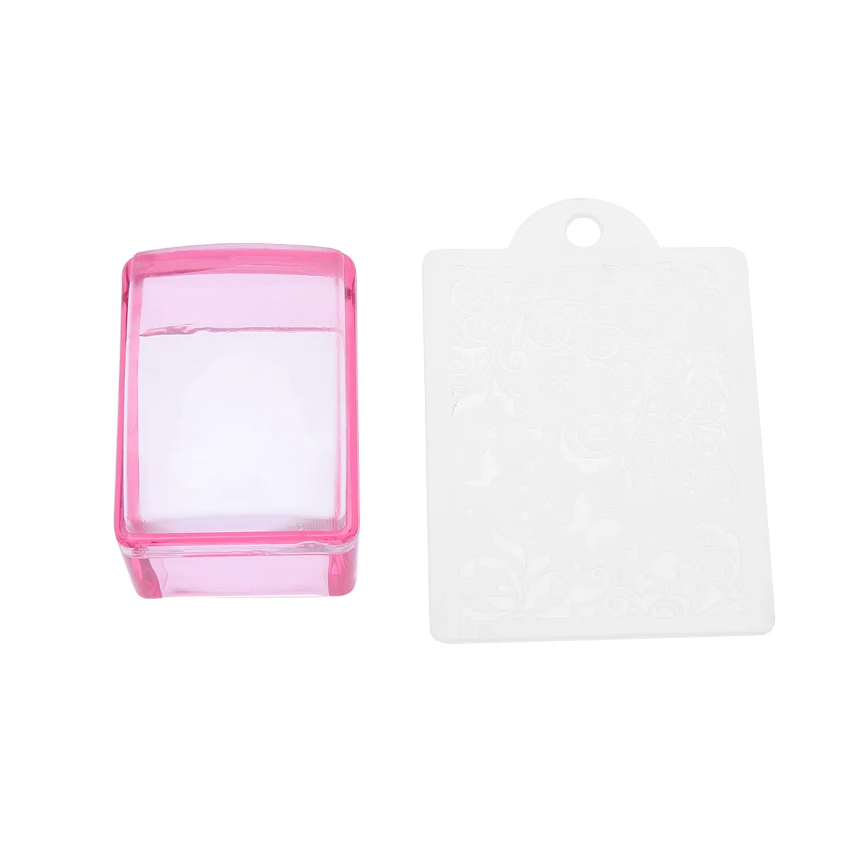 투명 실리콘 네일 스탬퍼 스크래퍼 세트 유연하고 내구성 있는 소재 DIY 네일 아트 스탬핑 키트 매니큐어 스탬퍼