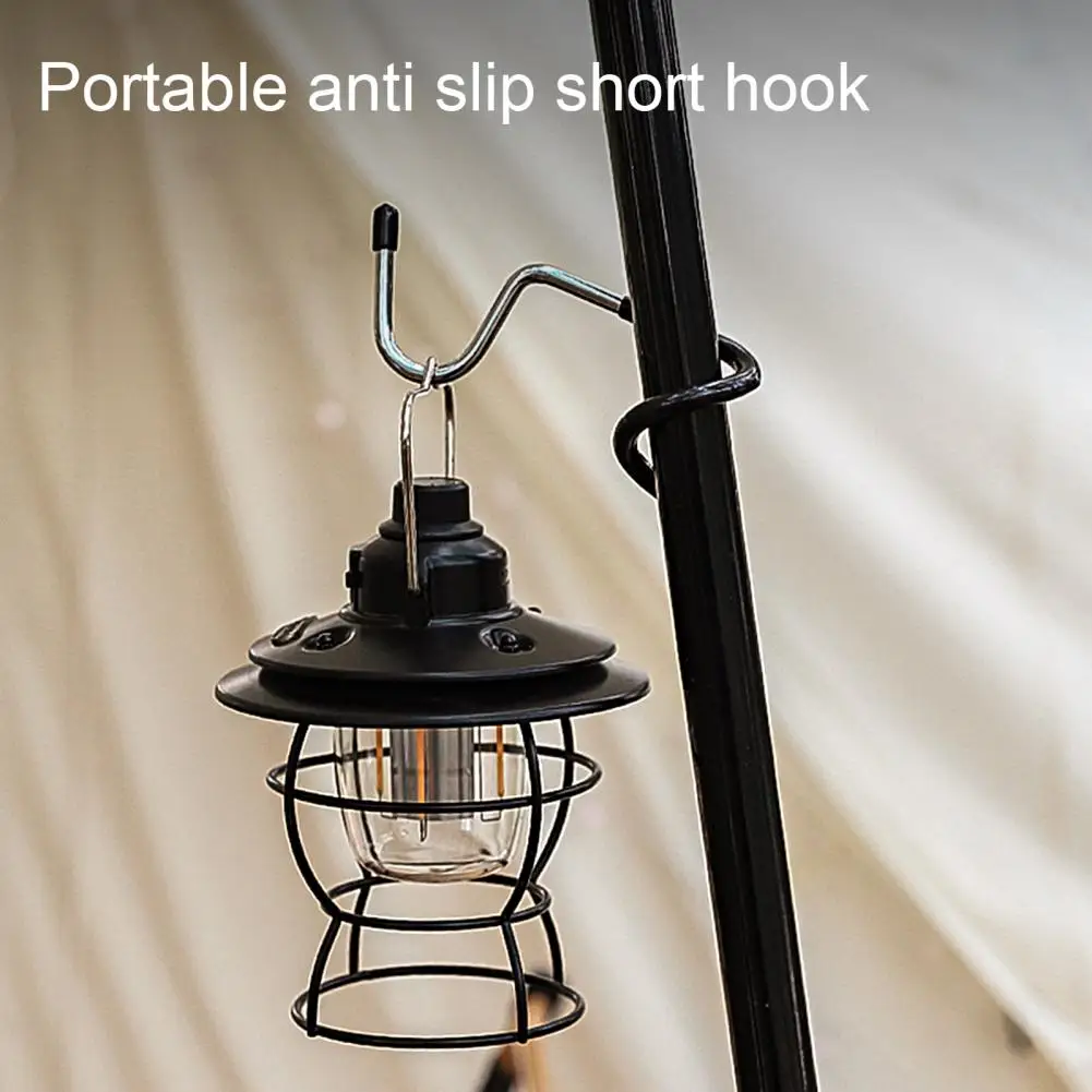 

Stable Rack Hook Anti-slip Tail Spin Screw Hanger Hook Practical Outdoor Portable Tent Pole Post Hook for Outdoor