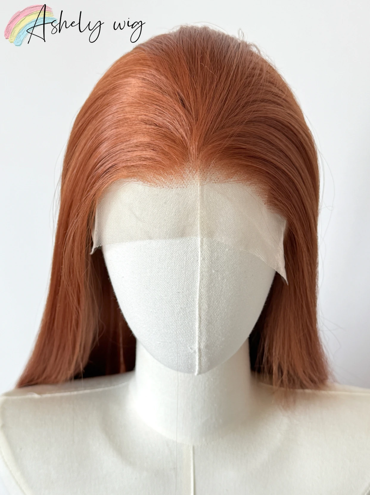Orange Wig for Women 13*4 Lace Front Wig Long Straight Hair Wig Nature Looking Soft Super Thick Super thick for Cosplay Dialy