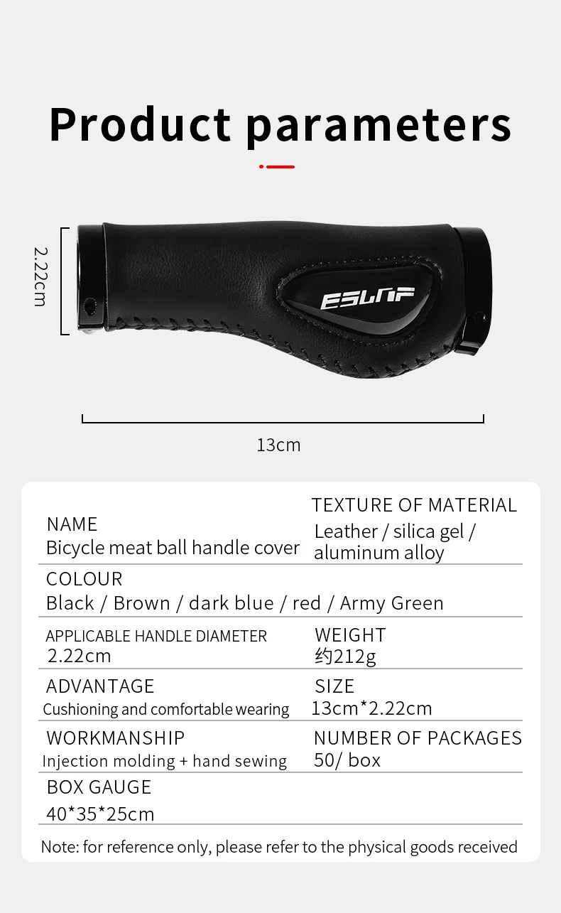 Leder Fahrrad Anti-shock Lenker Griffe Stoßdämpfung Ergonomische Berg Radfahren Anti-slip Weiche Silikon Fahrrad MTB Griffe – Detail 2