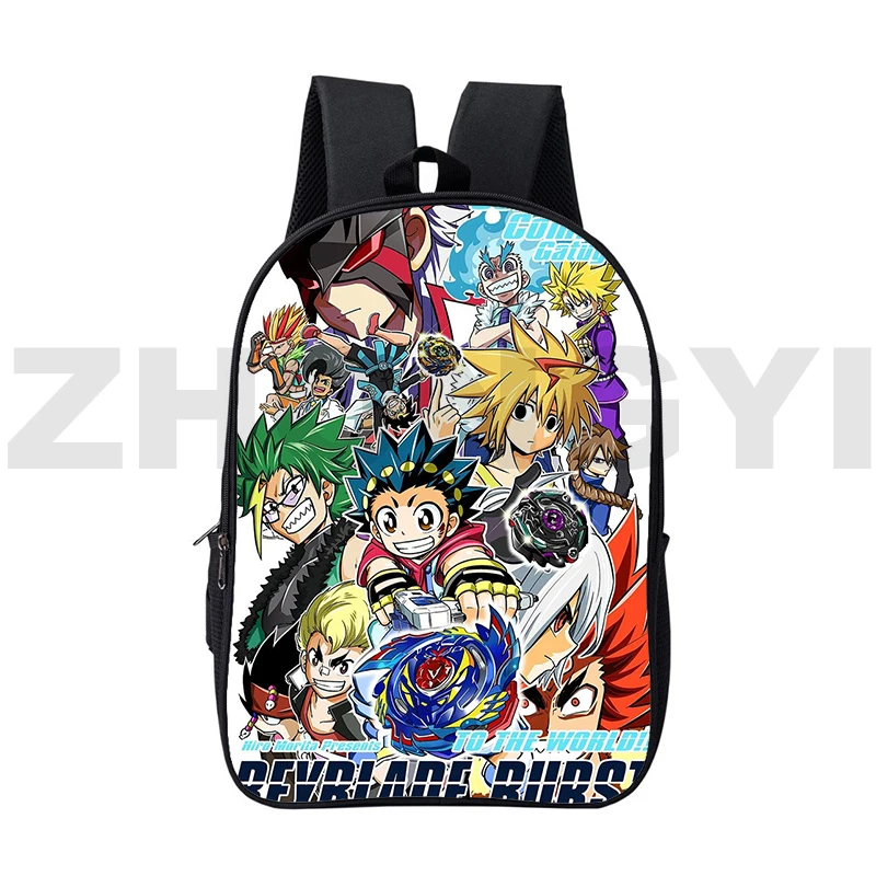 

Japanese Anime Beyblade Burst 3D Backpack 16 Inch Executive Backpack Men Women Large Capacity Light Travel Bag Student Schoolbag